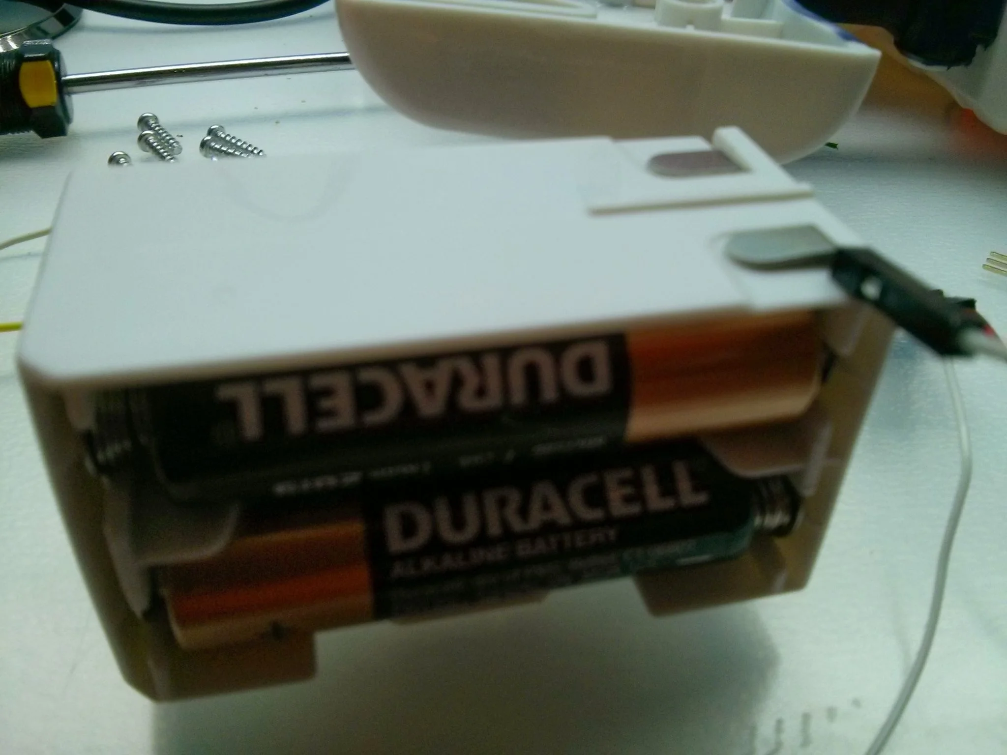 Here I'm figuring out what the polarity is on these external contact points
